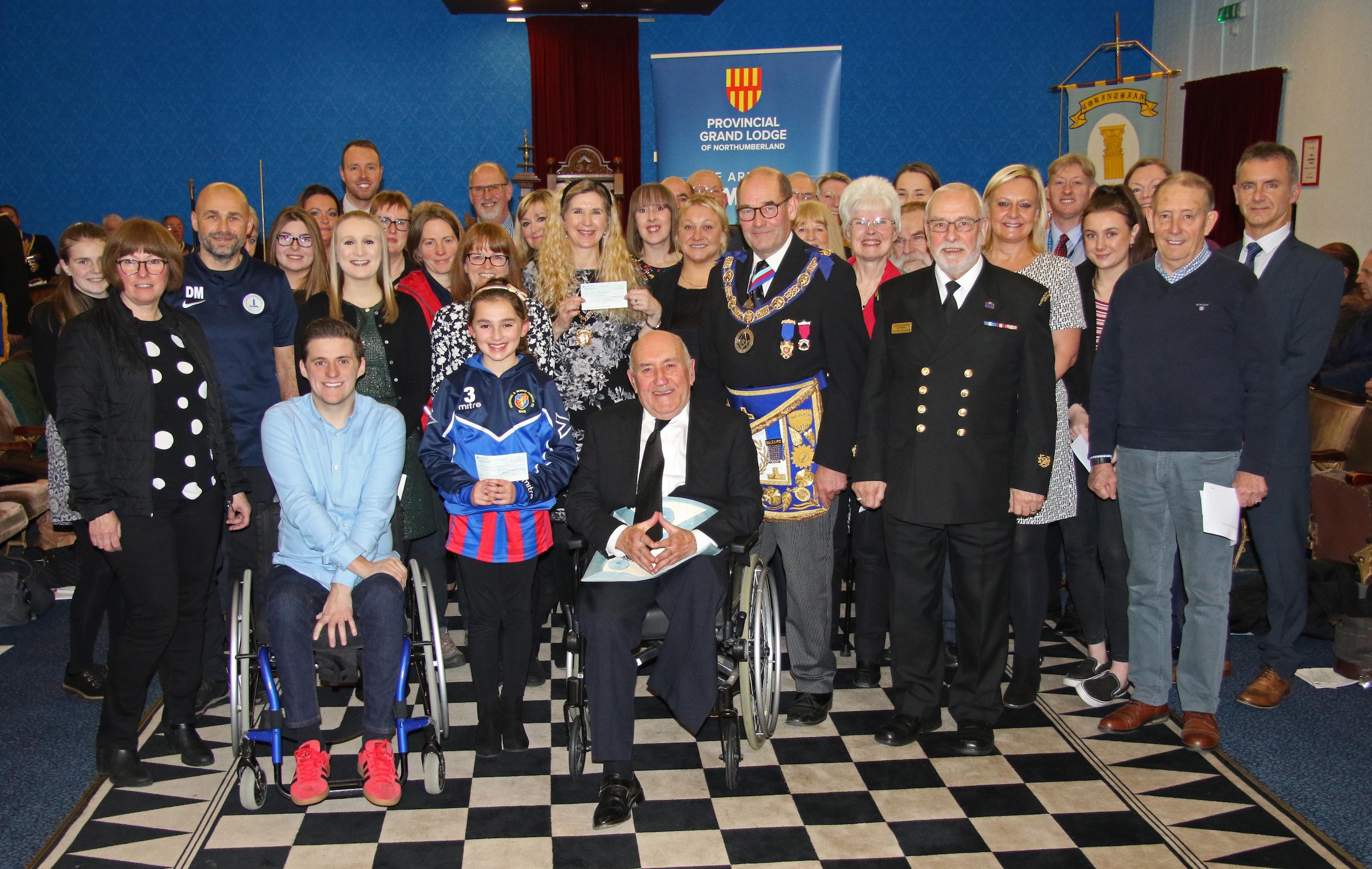 Northumberland Freemasons have presented grants totalling £125,000 to 47 recipients.