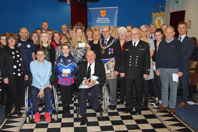 Northumberland Freemasons have presented grants totalling £125,000 to 47 recipients.