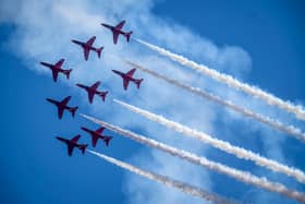 The Red Arrows have a packed weekend of air displays across the country