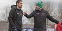 Blyth Spartans manager Jon Shaw and assistant manager Lewis Dickman (photo Paul Scott)