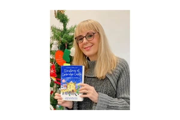 Kimberley with Christmas at Corbridge Castle.