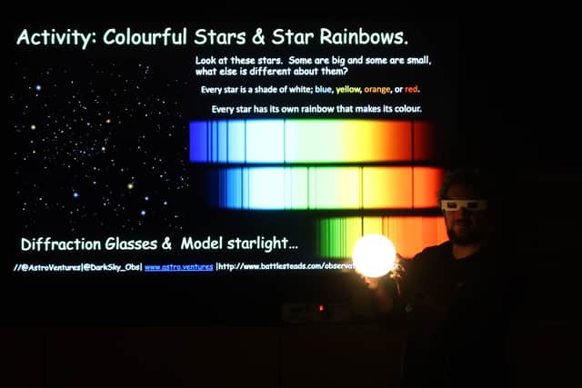 Jimmy McPartland, Lead Astronomer for AstroVentures CIC delivering a session on astronomy
