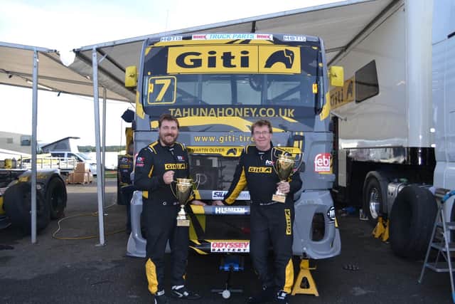 L-R: Michael and Stuart Oliver are heading into the final round of the British Truck Racing Championship
