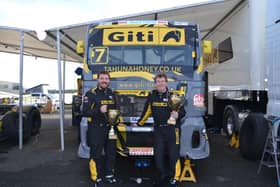 L-R: Michael and Stuart Oliver are heading into the final round of the British Truck Racing Championship