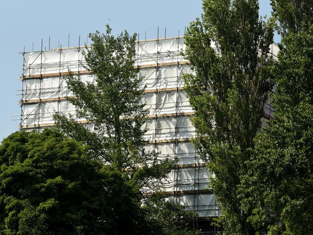 The extension of the old Park Hotel overlooking Miller Park is being demolished.