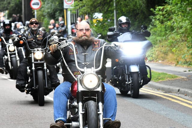 His son Darren, 44, told the Yorkshire Evening Post how hundreds of riders were taking John 'on his final ride' from their home in Belle Isle to the crematorium at Cottingley.