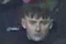 Police want to identify this man after after objects were thrown at players during the Leeds United v Manchester United match. CCTV photo provided by West Yorkshire Police.