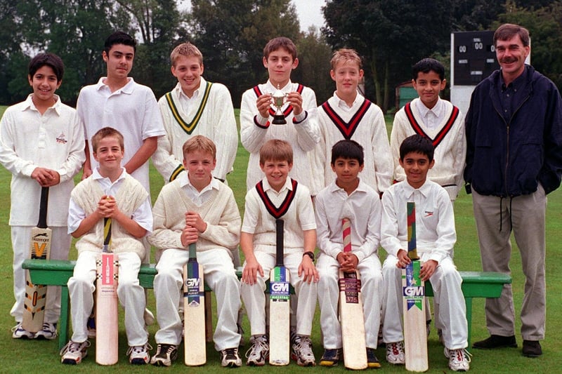 North Leeds Cricket Club U-13s were celebrating after being crowned  Airedale & Wharfedale U-13s League champions. They are pictured with manager Roger Jackson.