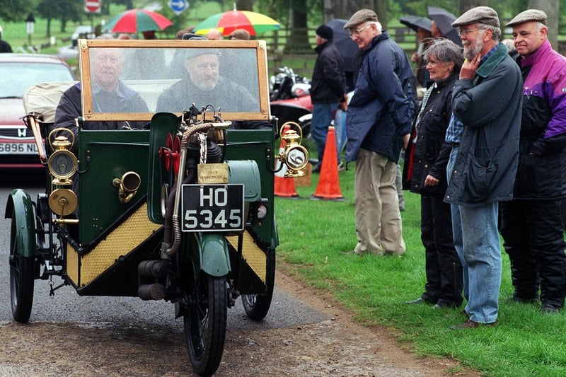 The Vintage Motorcycle Club  held a rally at Lotherton Hall. Pictured is John McCartney driving his 1909 Phanomobile 850cc.