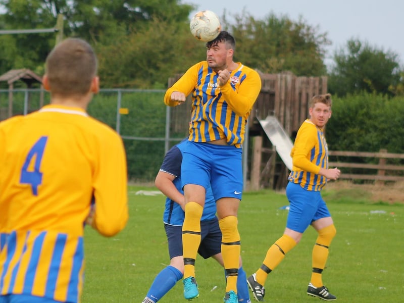 Danny Price wins a header