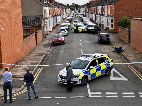 The incident in Cedar Road has been taped off.