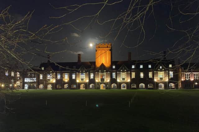 Melanie Wells took this shot of the Wolf Moon over Eastbourne College on Tuesday January 18, using an  iPhone 11 Pro Max. "Slightly different to what I normally enjoy photographing but I thought this iconic building, lit up and further enhanced by the shimmering moon, was truly magical this evening," she said. SUS-220119-093746001