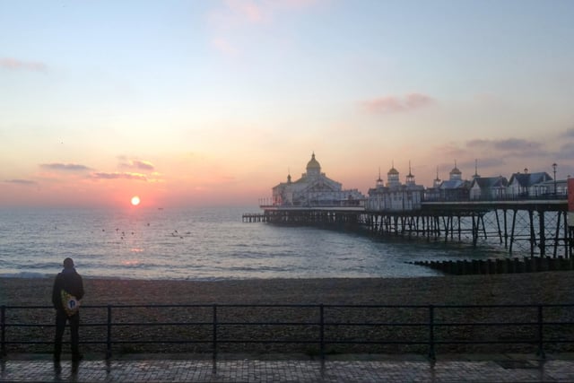 Sunrise at Eastbourne Pier on Saturday January 14, by Stephen Waters SUS-220119-102414001