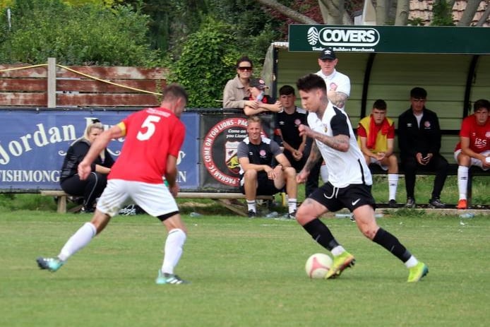 Action from Pagham's 1-0 win over Saltdean in the SCFL premier at Nyetimber Lane / Pictures: Roger Smith