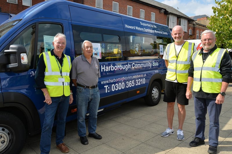 Volunteers Neil Macdonald, Gerry Kemp, Ian Fraser and Marco Rosinski of Harborough Community Bus.