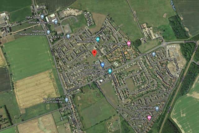 The site in Hadston where the flats and bungalows are proposed. Picture from Google Maps