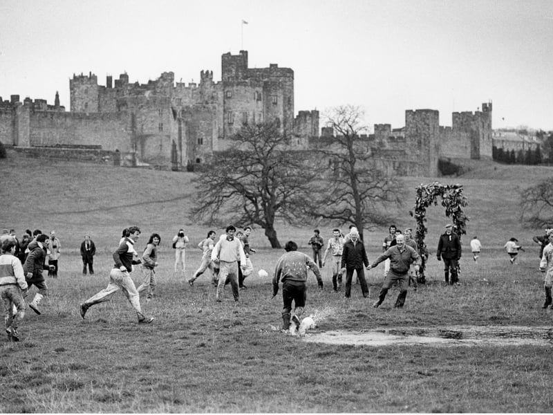 It's not unusual for the match to be played on saturated ground.