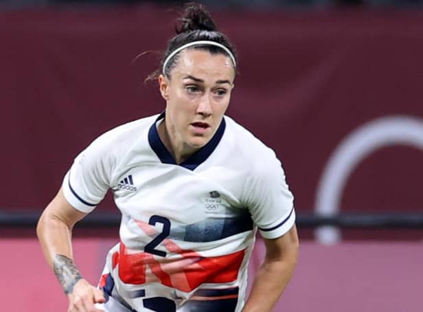 Lucy Bronze playing for Team GB. Photo by Masashi Hara/Getty Images.