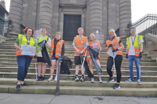 Students from Berwick Middle School, Tweedmouth Community Middle School and Berwick Academy were involved in the litter pick.
