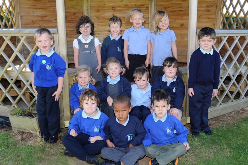 New starters at Ellingham First School in 2012.