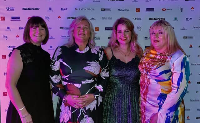 Mandy Coppin, Alison Madgin, Kim McGuinness, and Collette Devlin-Smith at the Northern Power Women’s Awards.