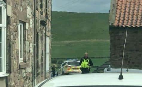 Northumbria Police asked residents to move out of their homes while checks were made on the old shell found in a garden in Peth Head. Photo by Anya-Clay Hague.