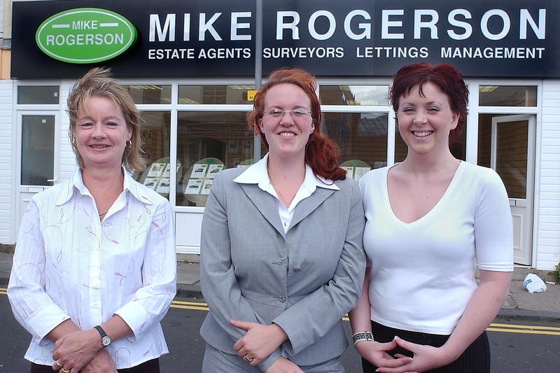 Jennifer Mordey, Linda Wade and Sarah Gray, staff at Mike Rogerson Estate Agents in Simpson Street, Blyth.