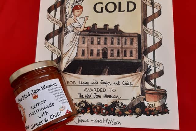 Mad Jam Woman's lemon marmalade with ginger and chilli won a gold award.