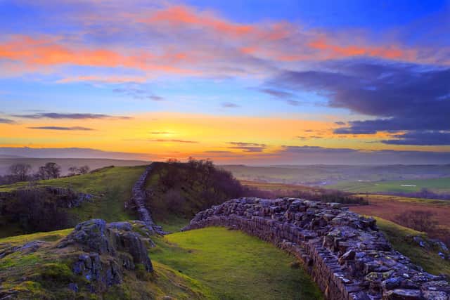 Hadrian's Wall in Northumberland.