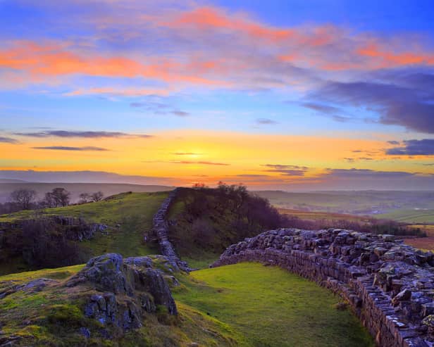 Hadrian's Wall in Northumberland.