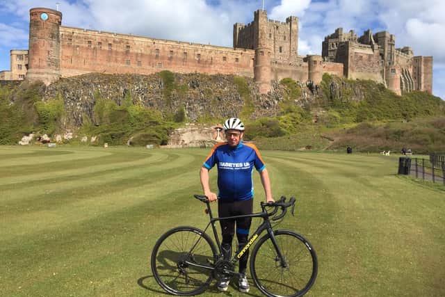 Paul Cassidy on one of his rides to Bamburgh.