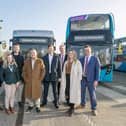 North East politicians and transport bosses celebrate the launch of the new bus partnership. Photo: Transport North East.