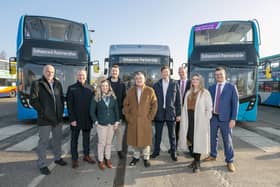 North East politicians and transport bosses celebrate the launch of the new bus partnership. Photo: Transport North East.