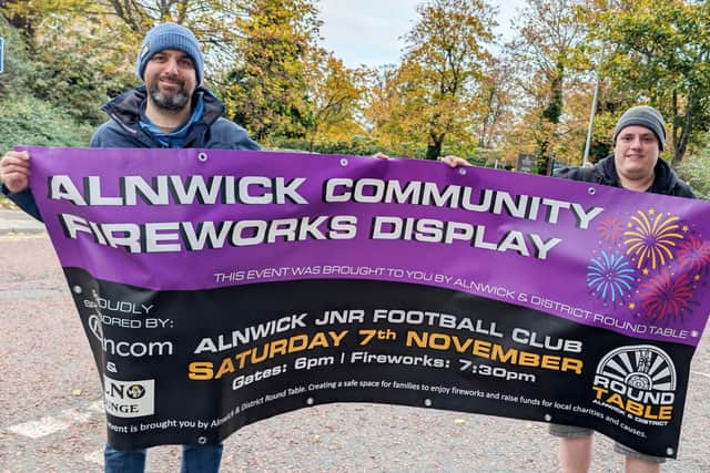 Alnwick Round Table event lead Rob Hughes and fellow member and Town Councillor Andy Hunt.