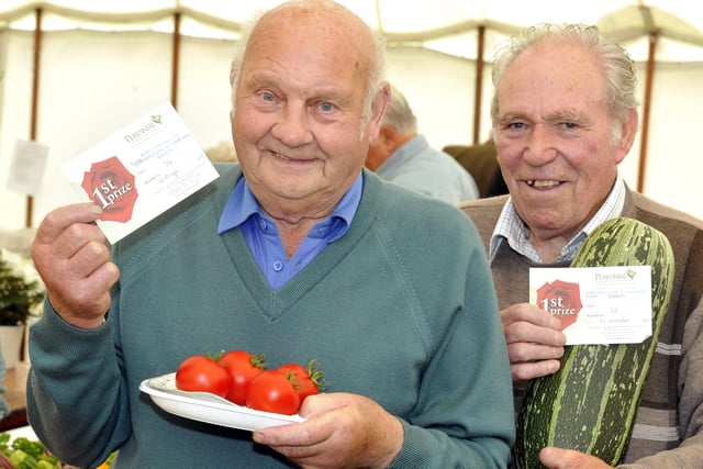 Denis Rough and Bill Lumsden both had success in the vegetable classes.