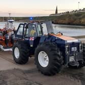 The Cullercoats crew set out to save a baby on St Mary's Island. Picture from RNLI/Alex Batemen.