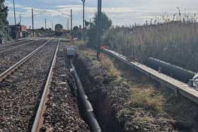 Drainage work at Scremerston. Picture: Network Rail