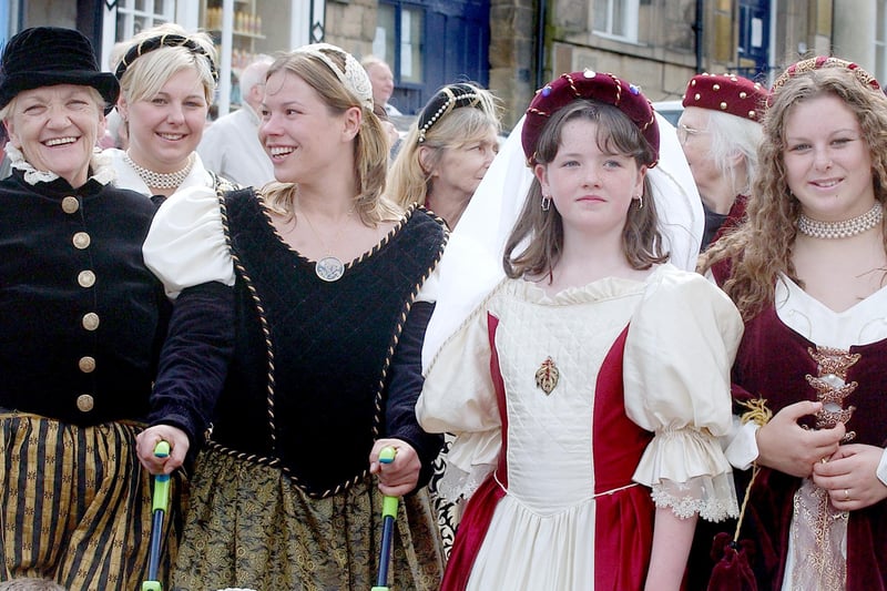 Medieval costumes were always popular at Alnwick Fair. Here's a scene from 2004.