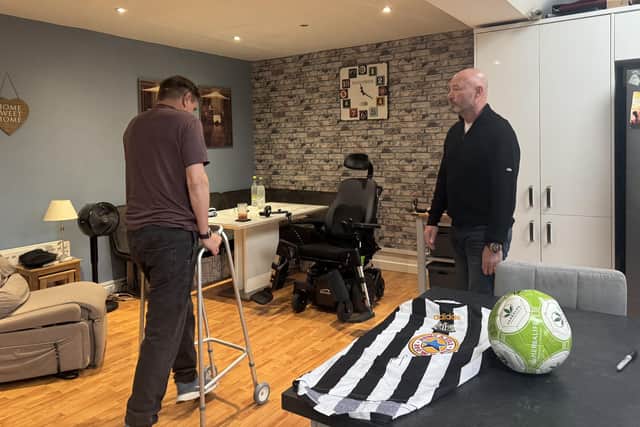 Keith Dungait completing his Move a Mile challenge for the Alan Shearer Foundation.