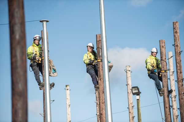 Trainees at the Openreach's Thornaby training centre.