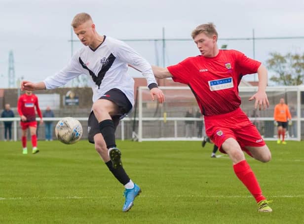 Action from Ashington v Consett, which ended 3-3. Picture by Ian Brodie.