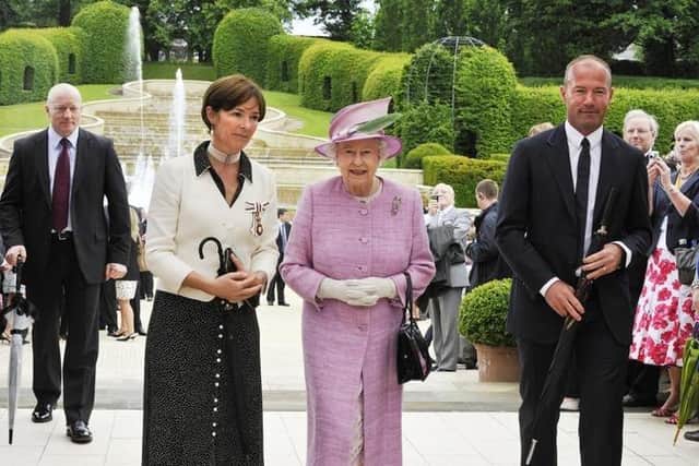 Queen Elizabeth II at The Alnwick Garden in 2011.