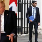 Boris Johnson and Rishi Sunak will receive fines in relation to lockdown gatherings held at Downing Street, it has been announced. Pictures: Getty Images.