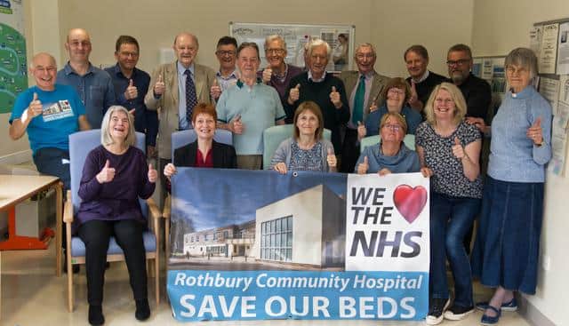 A file picture of campaigners welcoming progress made on the future of Rothbury Community Hospital.