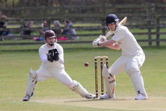 Action from Tillside 2nds v Alnwick 2nds, with the visitors batting.