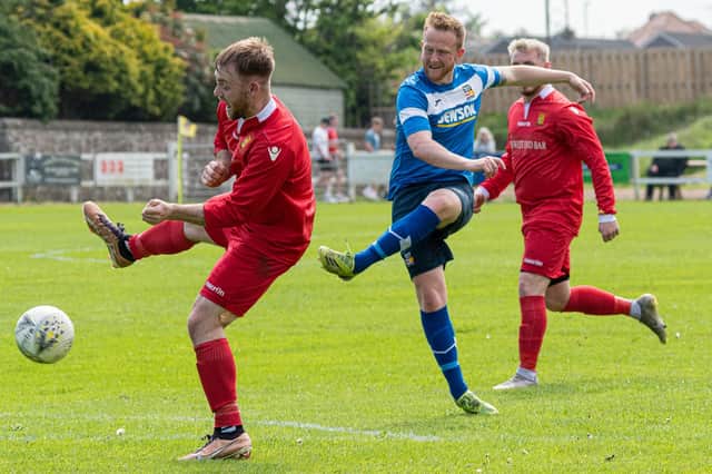 Club captain Regan Graham has agreed to stay with Tweedmouth Rangers for another season and will be playing for new manager Kev Wright. Picture: Stuart Fenwick