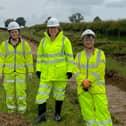 Berwick MP Anne-Marie Trevelyan, second from the left, with Tara McCully (Senior Engineer, Costain Group PLC) , Tsuwun Bevan and Shiona MacDonald (Project Manager, Costain Group PLC).