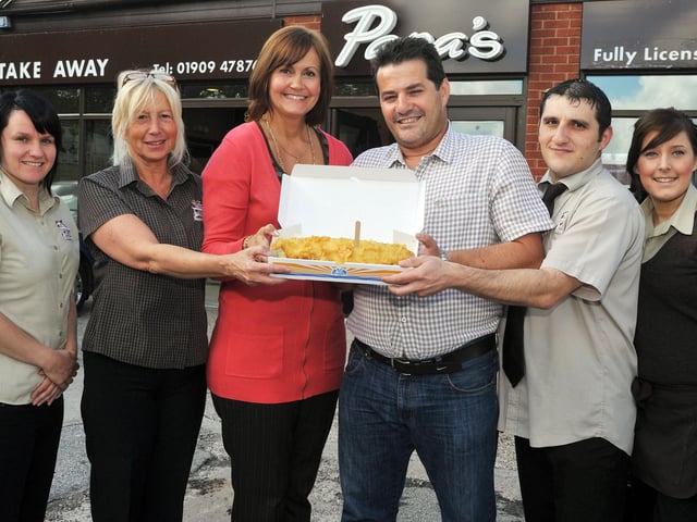 Papa's Fish and Chips, High Hoe Road, Worksop. Pictured in 2010 was owner Syd Papaacaoullas