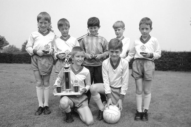 Warkworth First School 7-a-side football team in 1992.