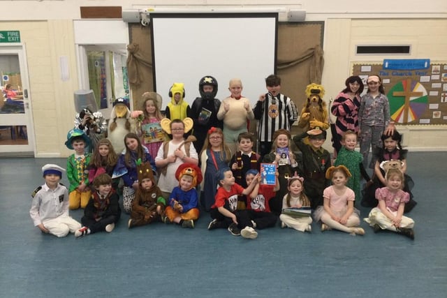Warkworth Primary School pupils on World Book Day.